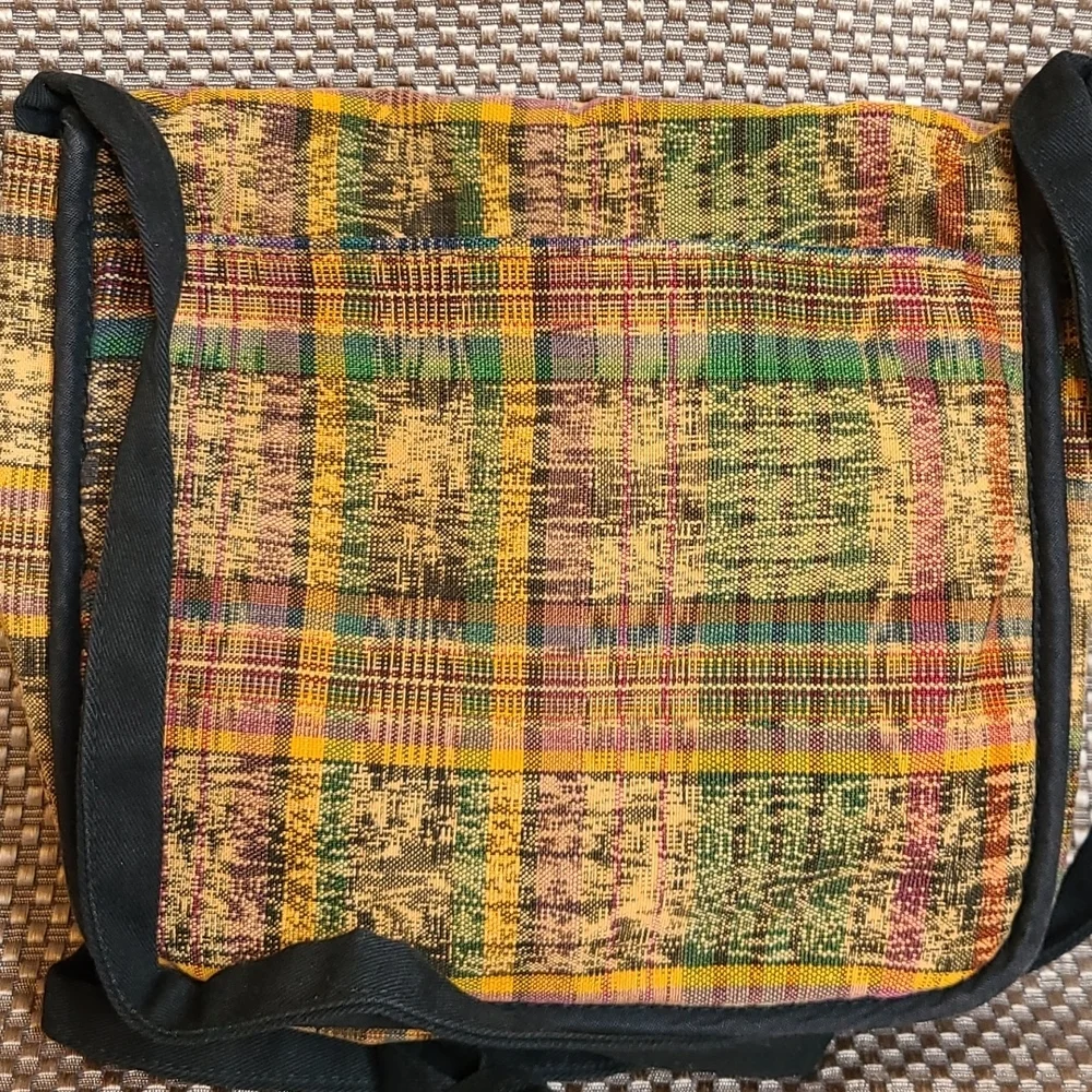 Vintage embroidered bag colorful cotton cross-body - Picture 3 of 6